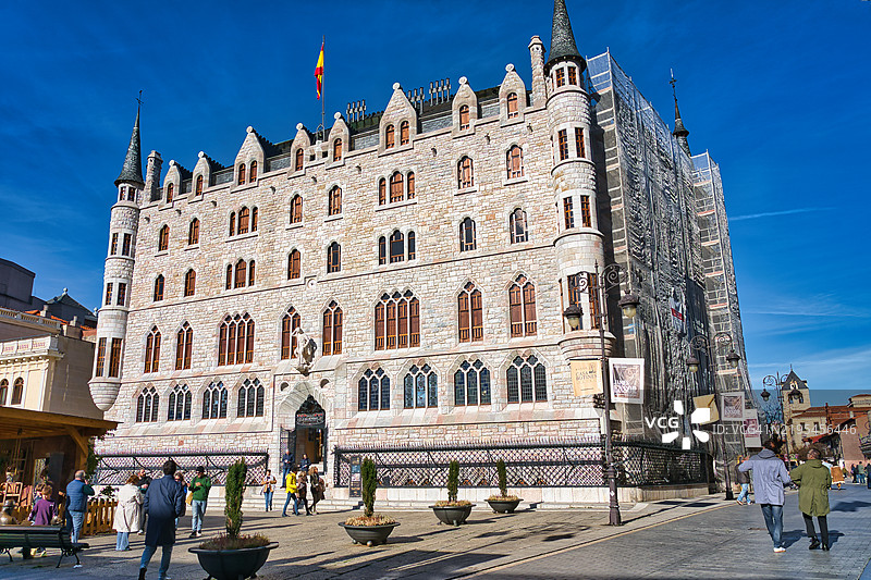 西班牙莱昂的博蒂内斯之家图片素材