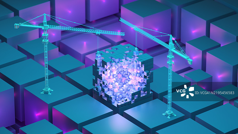 构建大数据结构图片素材