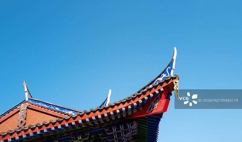 传统中国宫殿的华丽屋檐图片素材