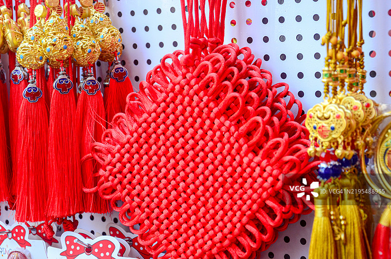 中国新年饰品：中国结装饰。图片素材