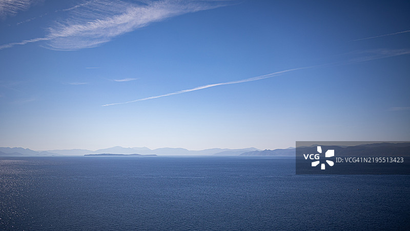 海洋与蓝天的美丽景色图片素材
