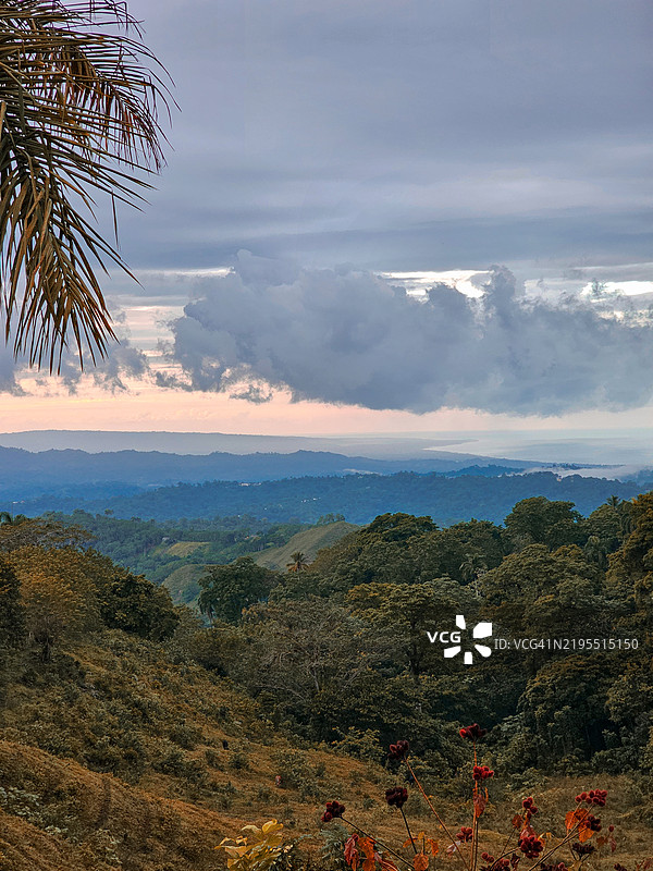多米尼加共和国埃斯帕伊拉特的加斯帕尔·埃尔南德斯的丘陵和植被自然风光图片素材