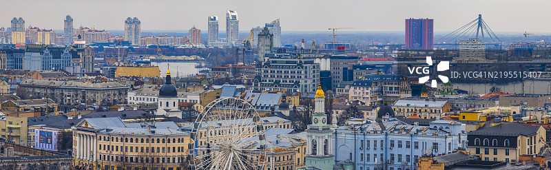 基辅市历史中心的全景，名为波迪尔。图片素材