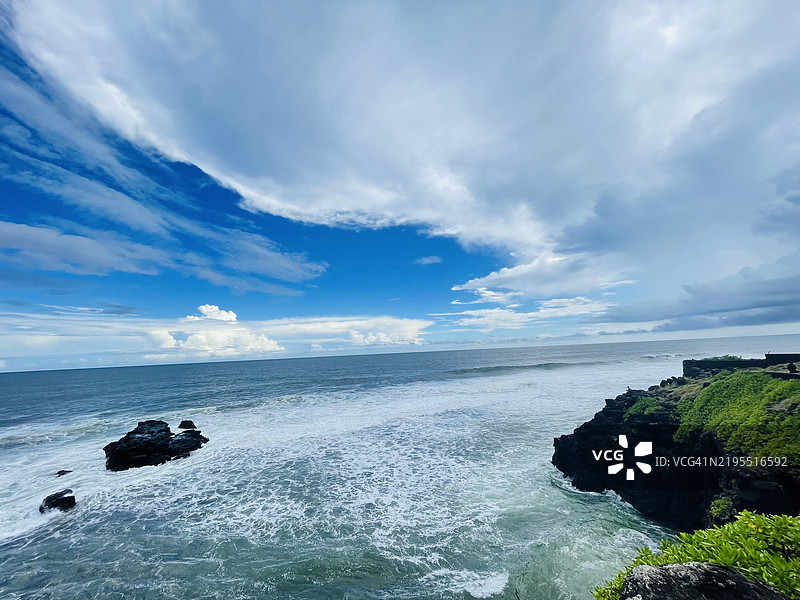 毛里求斯萨瓦讷的海洋与天空的美丽景色图片素材