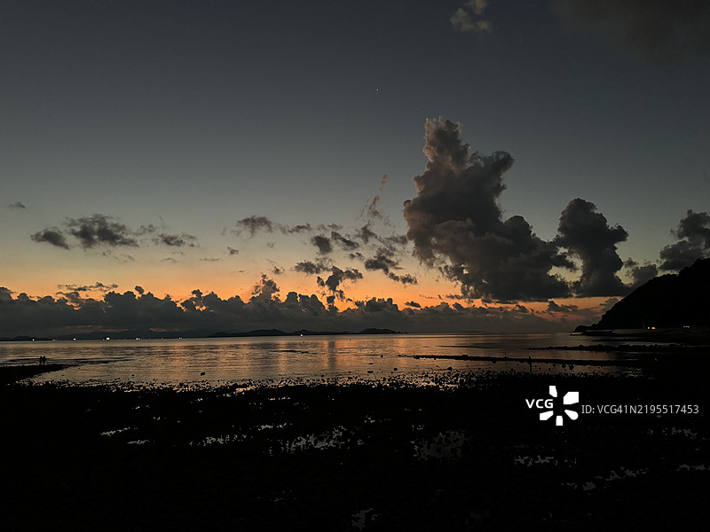 日落时分海洋与天空的美丽景色图片素材