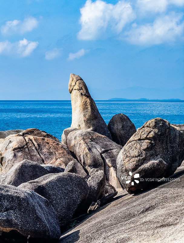 祖父母岩，Hin Ta Hin Yai，位于苏梅岛图片素材