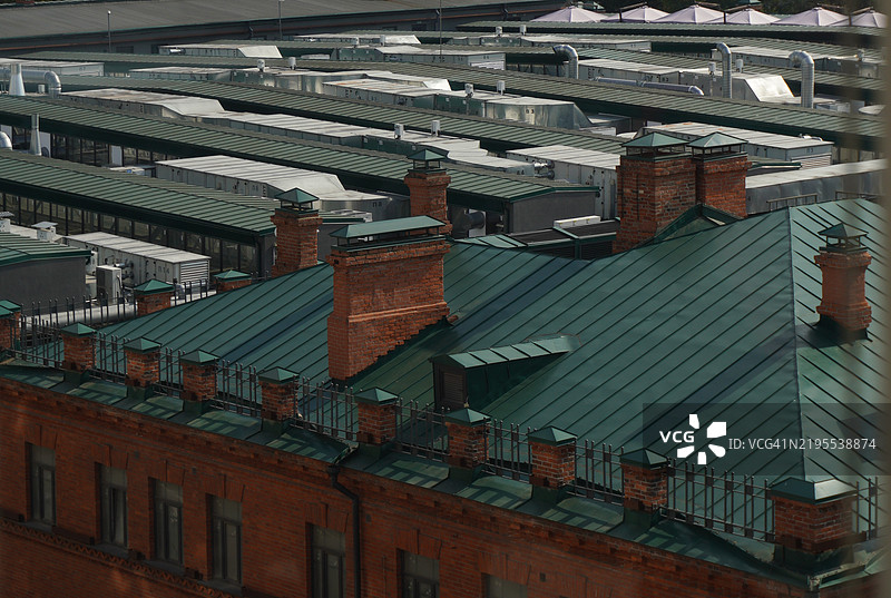 高角度俯瞰建筑物图片素材