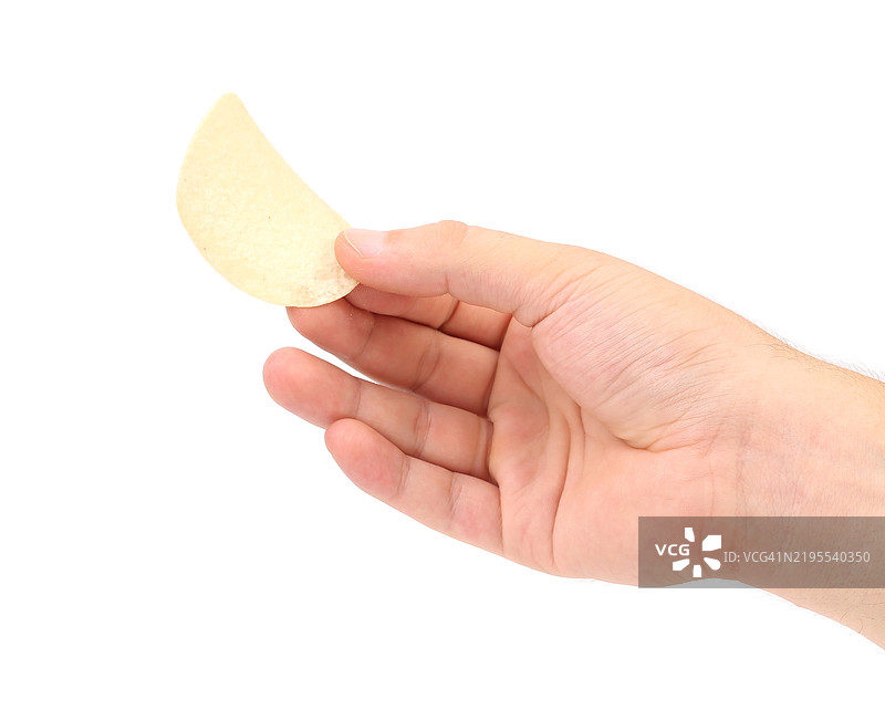 白色背景下的手握着柠檬图片素材