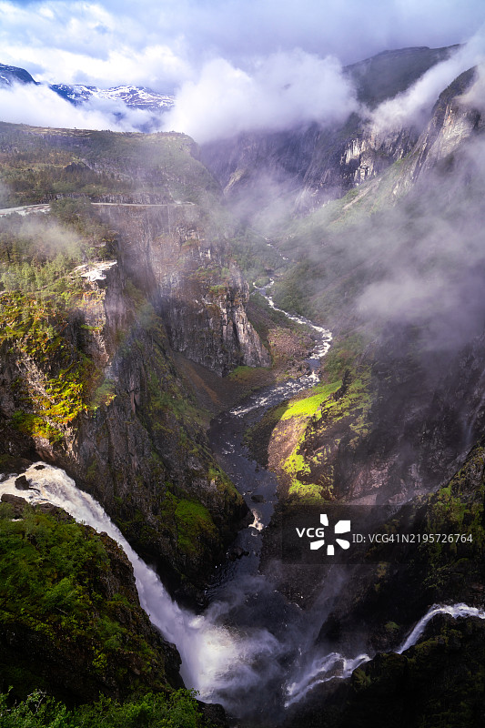 沃灵斯福森瀑布，挪威，欧洲图片素材