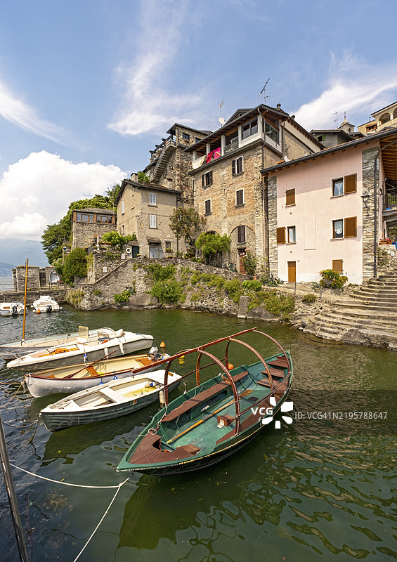 科伦诺·普利尼奥，科莫湖，意大利，欧洲图片素材