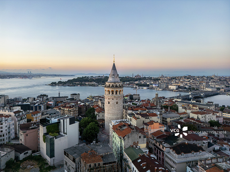 加拉塔塔的鸟瞰图图片素材