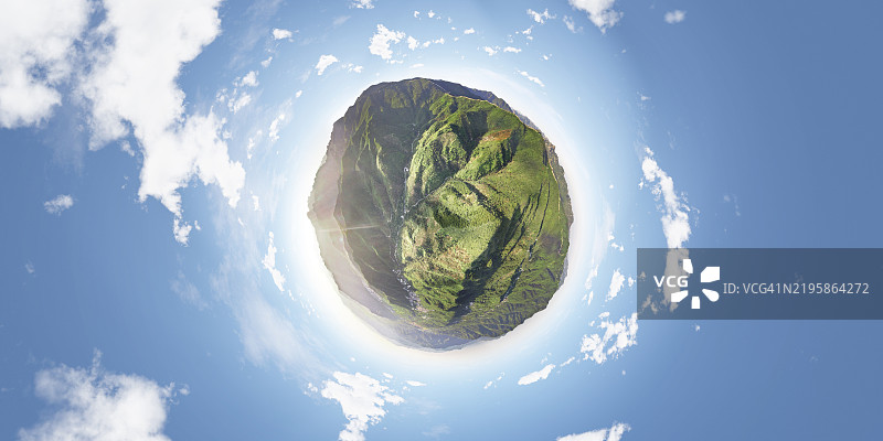 哥伦比亚壮丽山区的360度全景图片素材