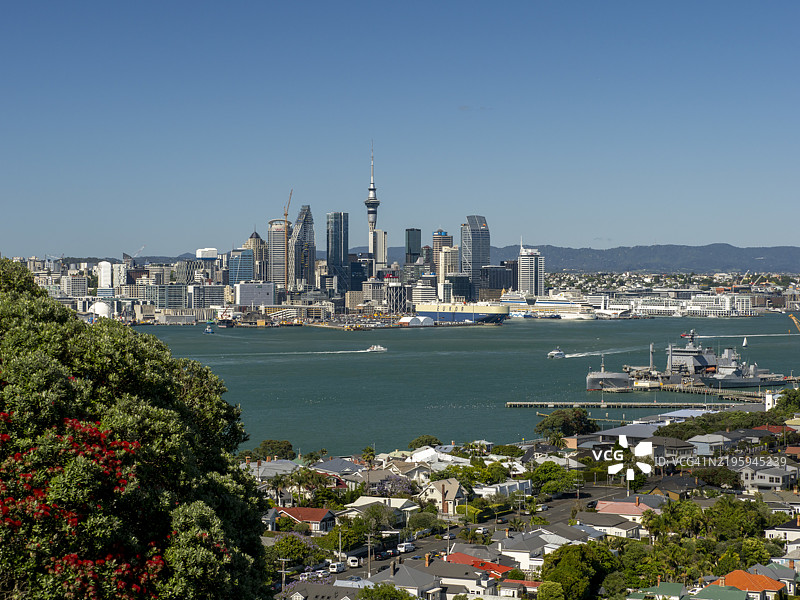 新西兰德文波特市中心与奥克兰中央商务区图片素材