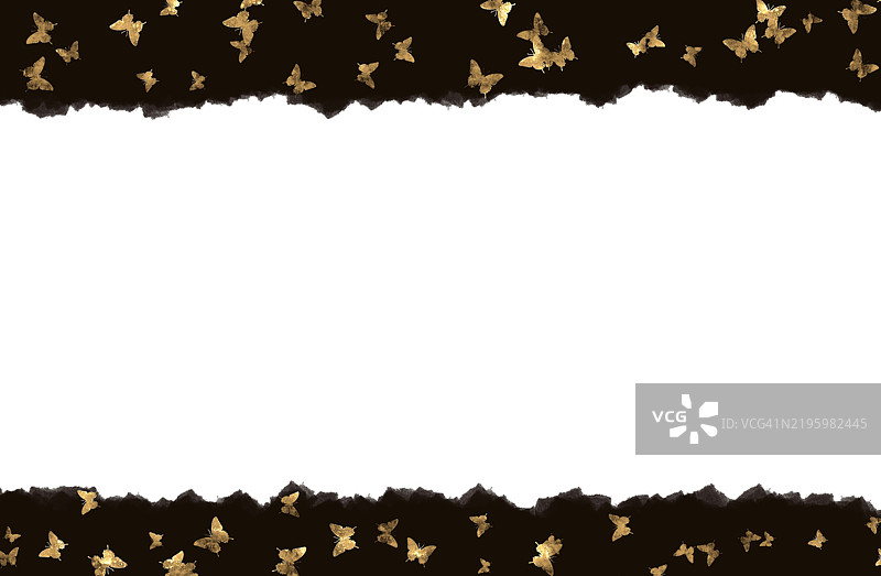 带有涂漆边缘的深色背景上的纹理蝴蝶群图片素材