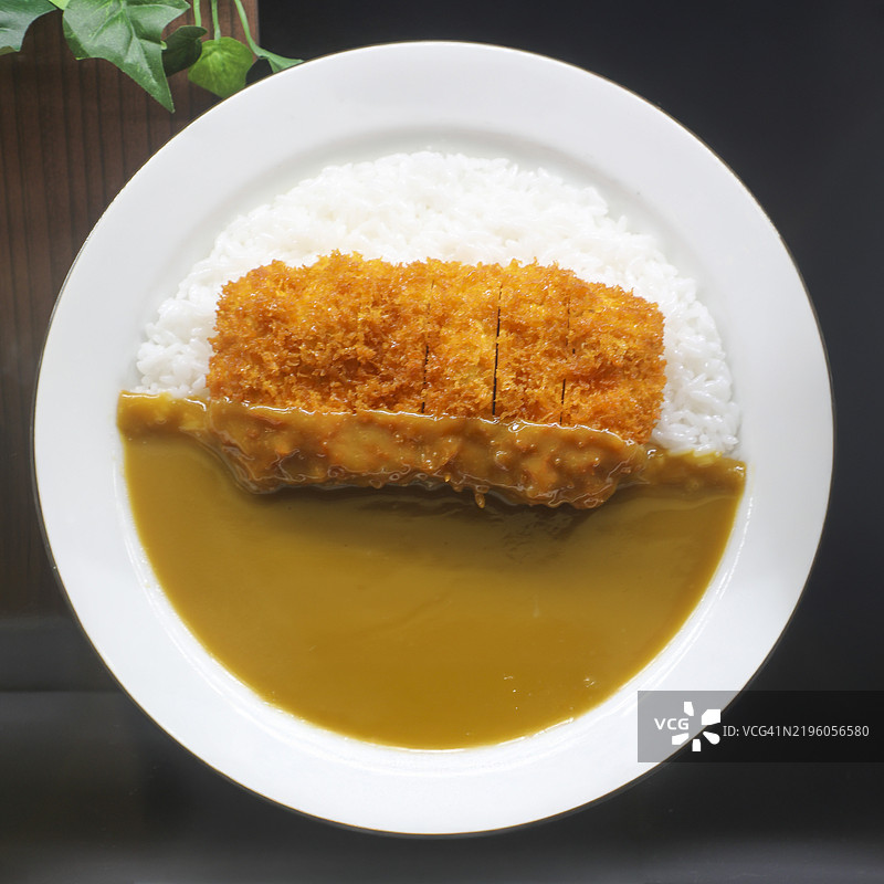 日式鸡肉咖喱饭模型图片素材