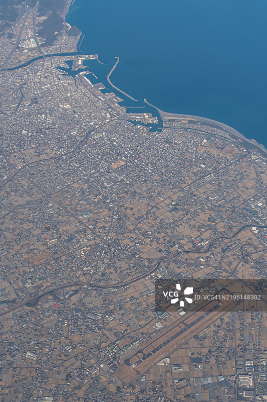 日本静冈县的八千代市航拍视角图片素材