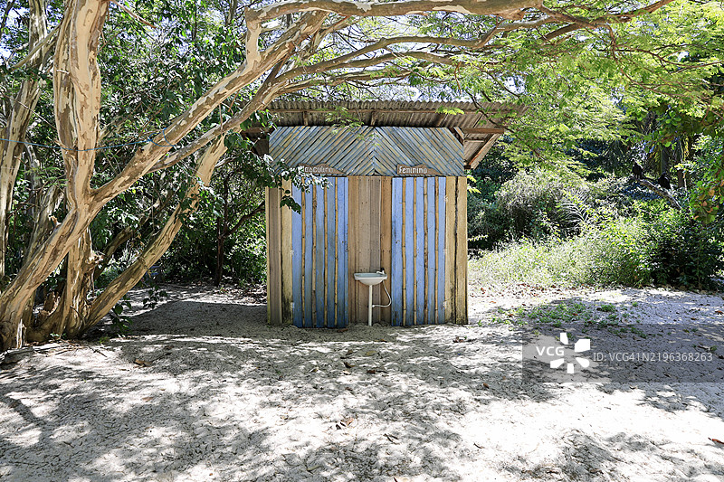 巴西马拉若岛的海滩卫生间图片素材