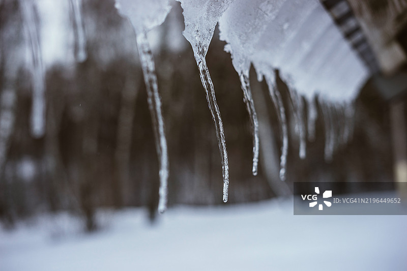 冰柱特写图片素材