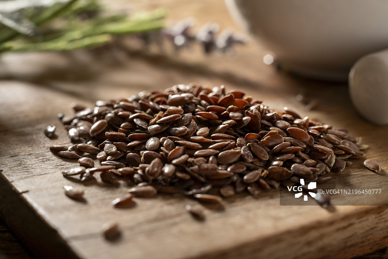 有机可食用亚麻籽图片素材
