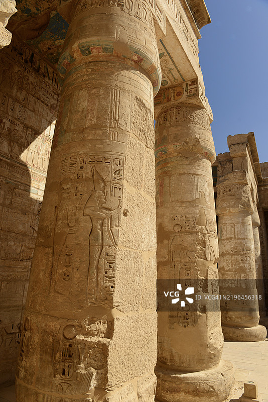 哈布神庙，卢克索市，埃及，非洲。图片素材