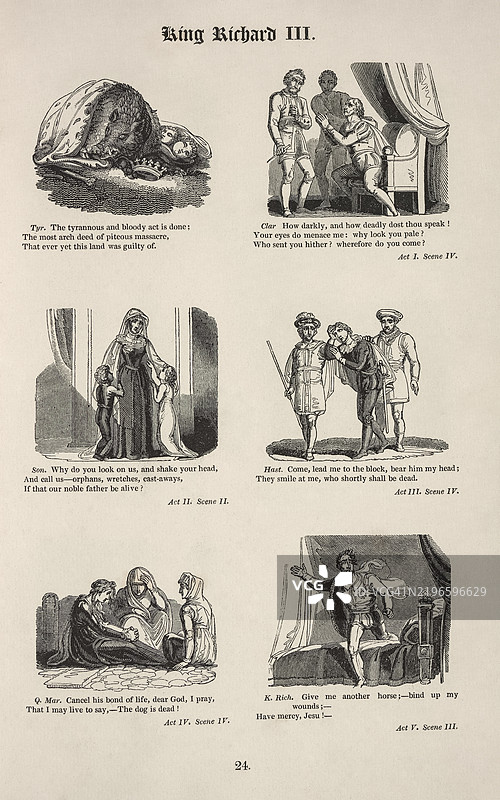 威廉·莎士比亚的《理查三世》图片素材