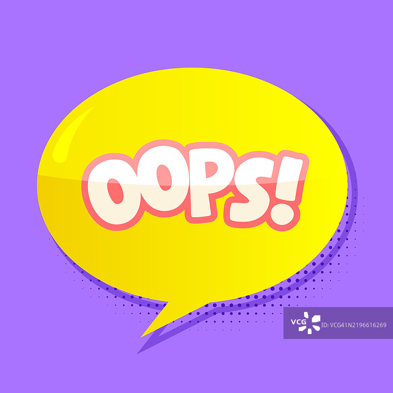 哎呀！漫画文字气泡图标矢量设计图片素材