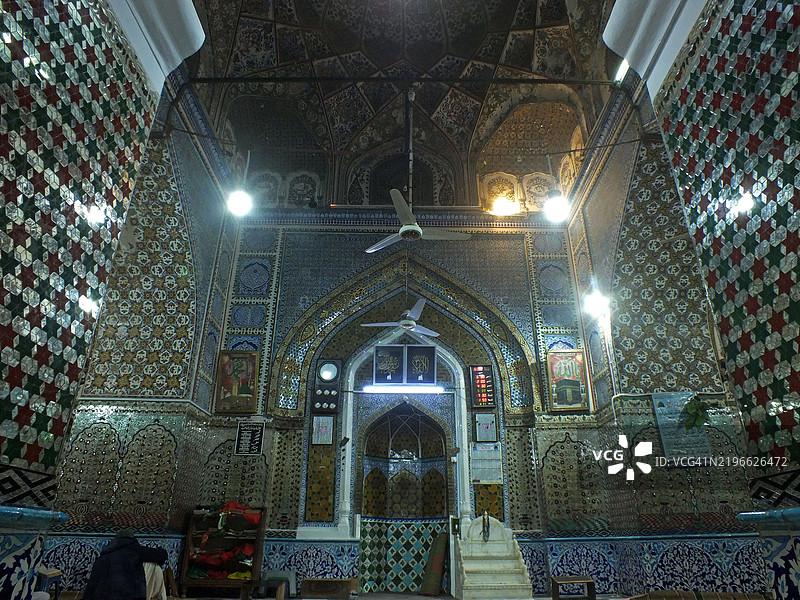 清真寺内部与圣地的景观图片素材