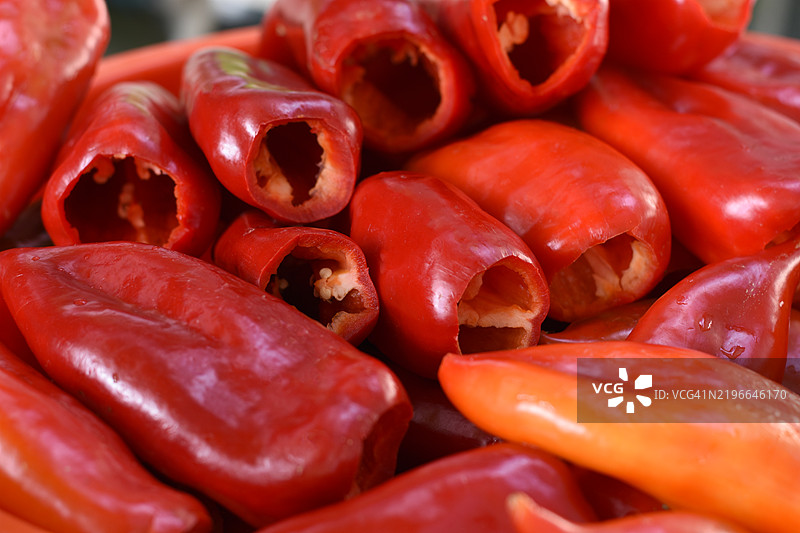 有机红椒准备发酵图片素材