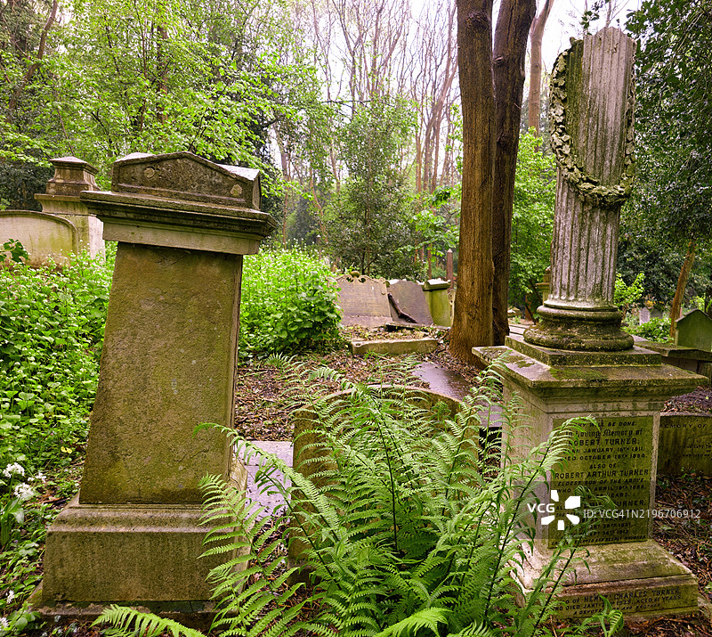 伦敦高门公墓，英国图片素材