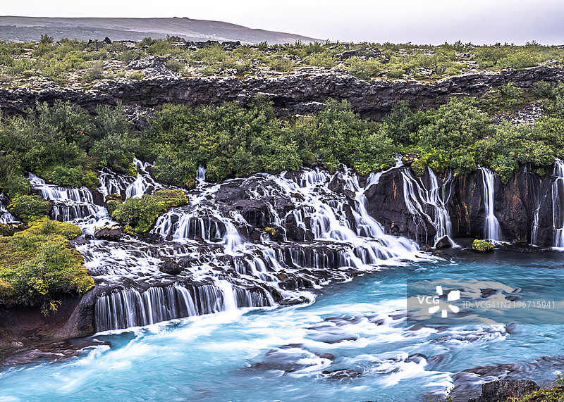 冰岛，哈伦瀑布图片素材
