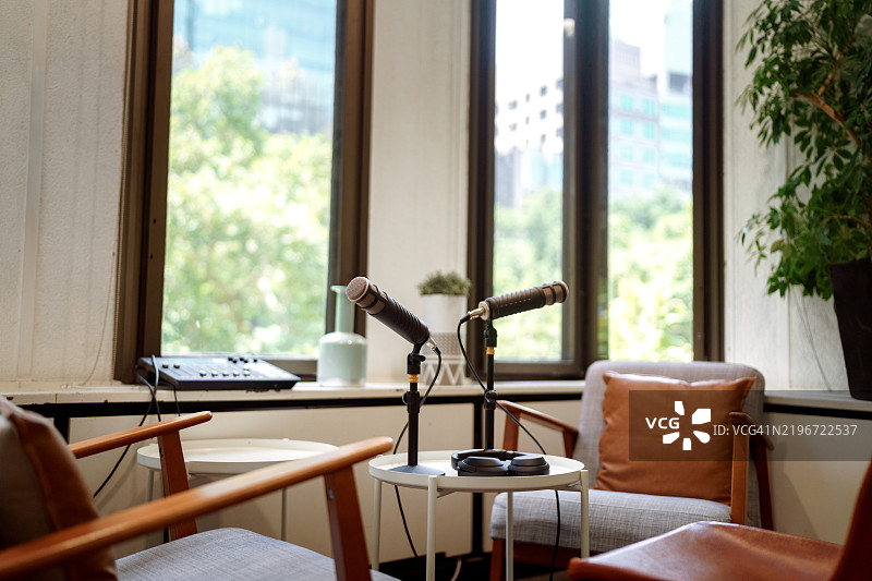 没有人的播客工作室图片素材