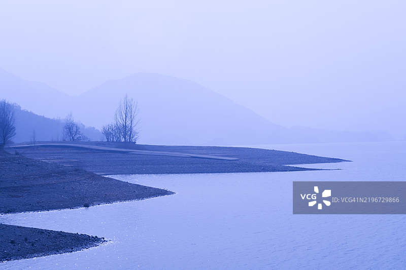 忠州市的忠州湖晨曦图片素材