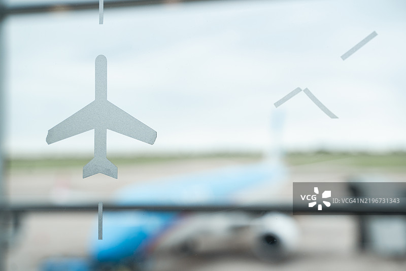 机场旅行标志背景图片素材