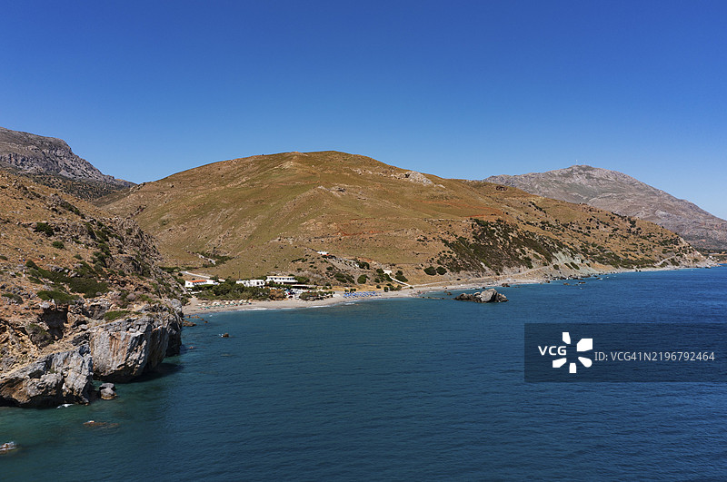 克里特岛南海岸的阿穆迪雷马附近的迪俄尼索斯海滩，希腊，欧洲图片素材
