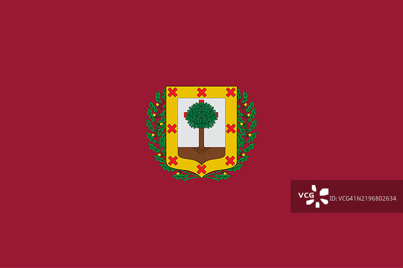 西班牙比斯开省（Vizcaya）的旗帜图片素材