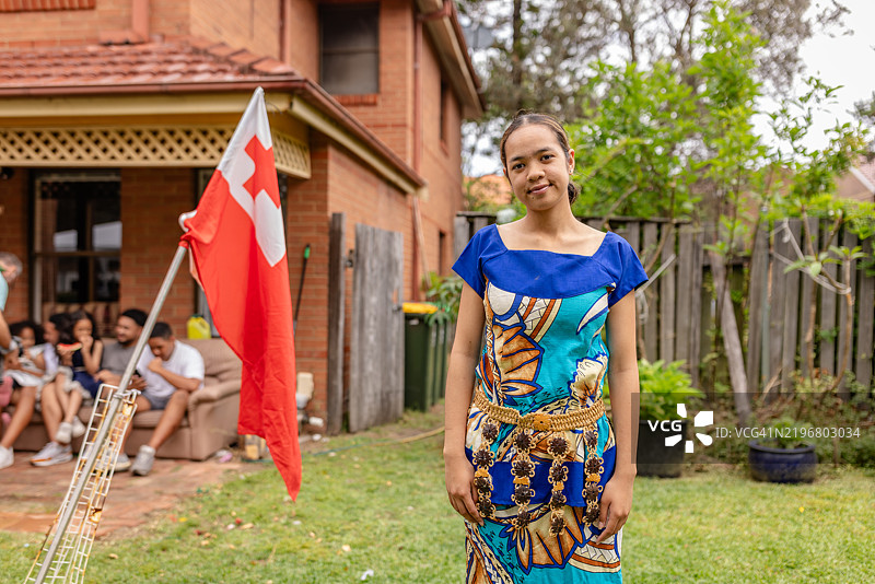 在澳大利亚悉尼庆祝汤加家庭传统，通过哈阿派群岛的日常生活和文化。图片素材