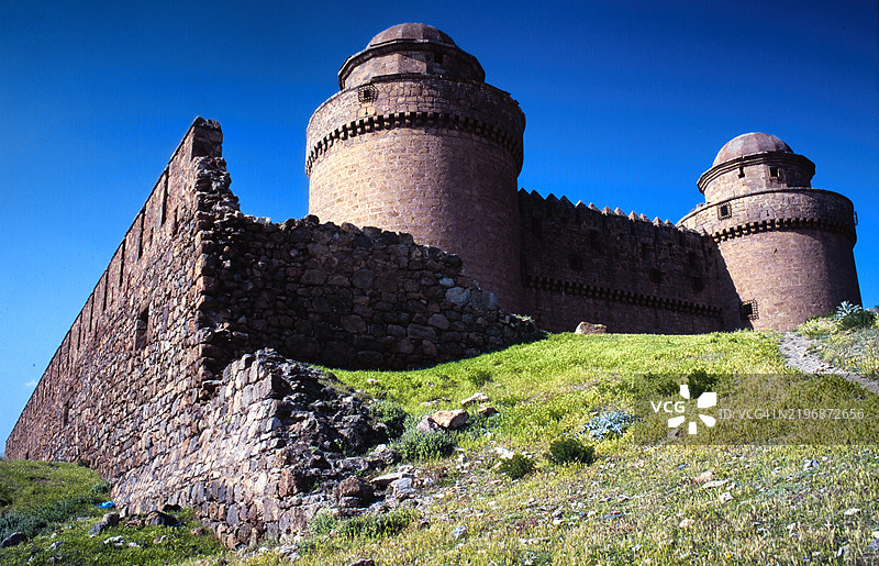 卡拉霍拉城堡，瓜迪克平原，格拉纳达省，安达卢西亚，西班牙图片素材