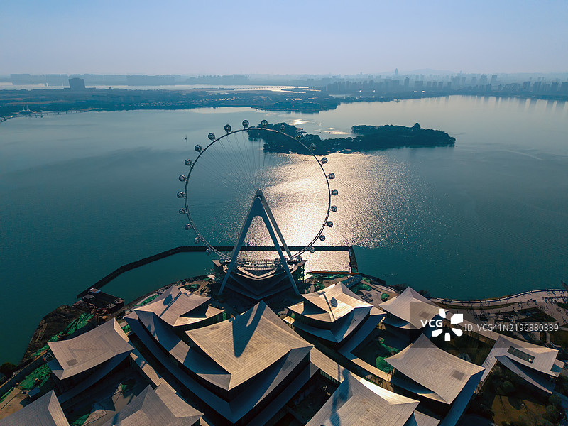 金鸡湖IFS全景高视角图片素材