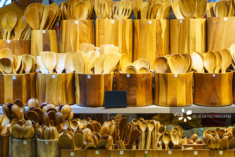 手工木制餐具系列图片素材