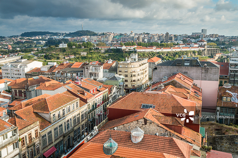 波尔图市的鸟瞰图图片素材