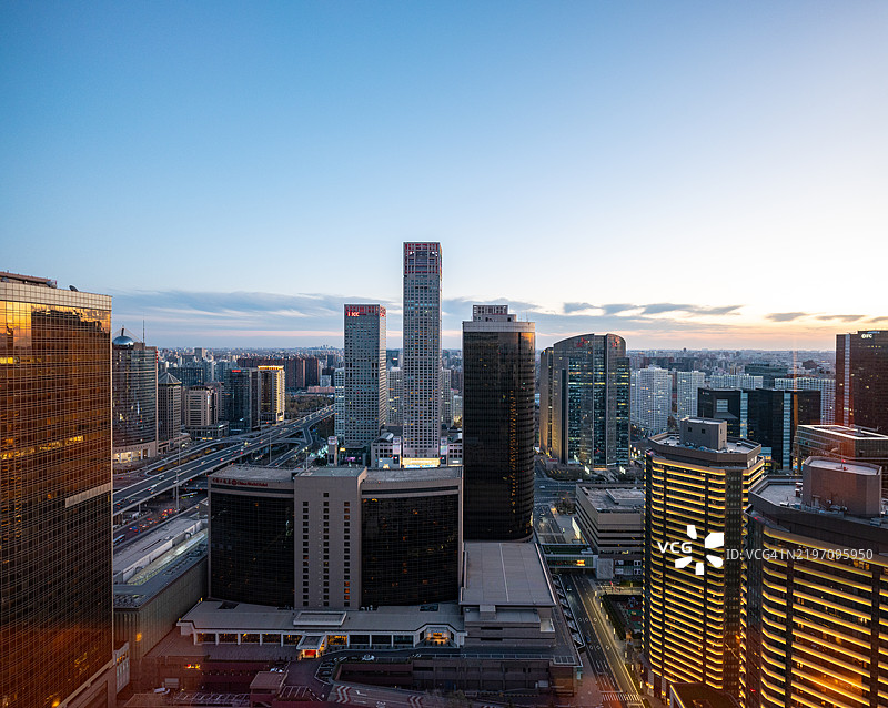 美丽的北京天际线图片素材