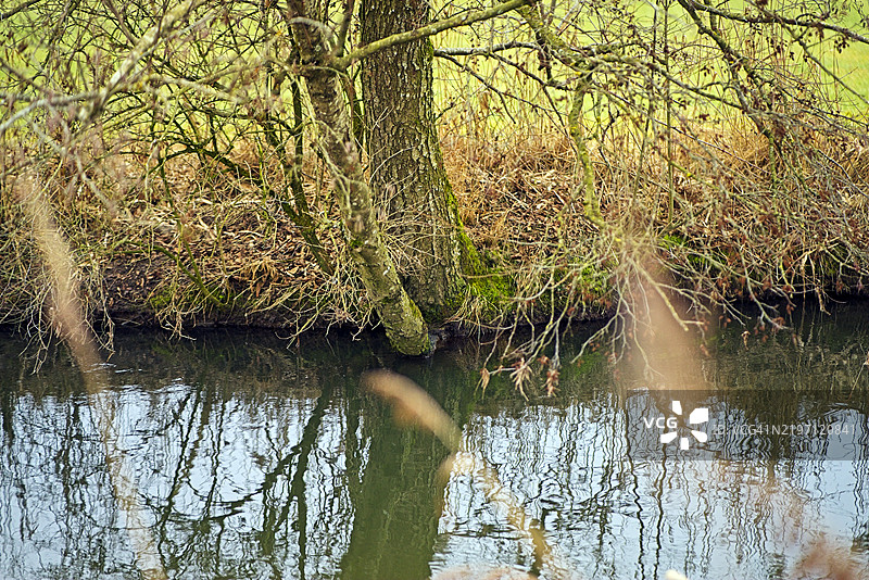 德国乡村流淌的小河或小溪图片素材