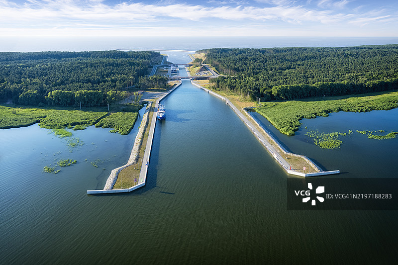 波兰的假期 - 威斯瓦河弯道运河图片素材