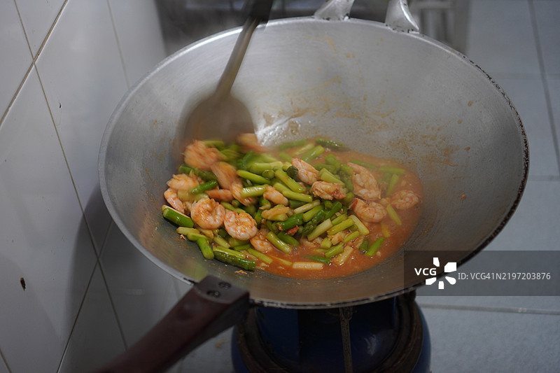 虾仁炒芦笋图片素材