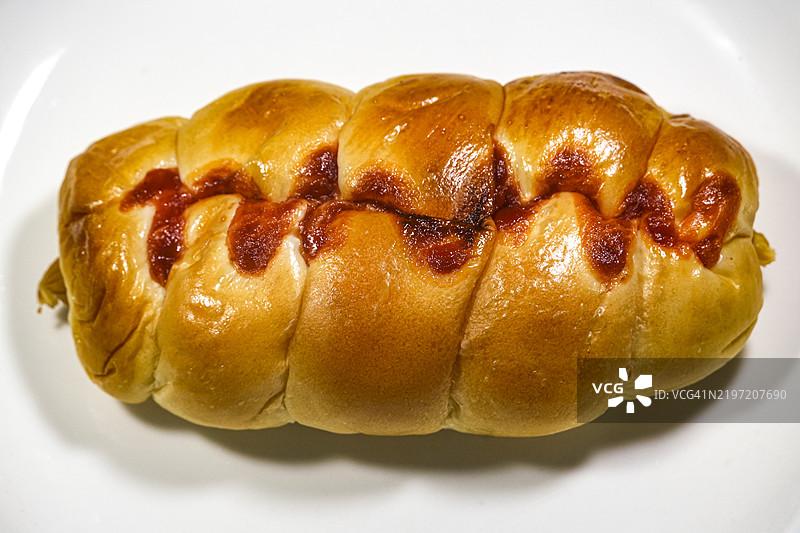 香肠面包卷图片素材