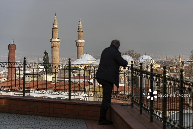 土耳其布尔萨市的布尔萨大清真寺（乌鲁清真寺）图片素材