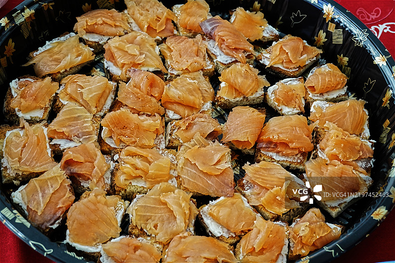 三文鱼奶酪小点心图片素材