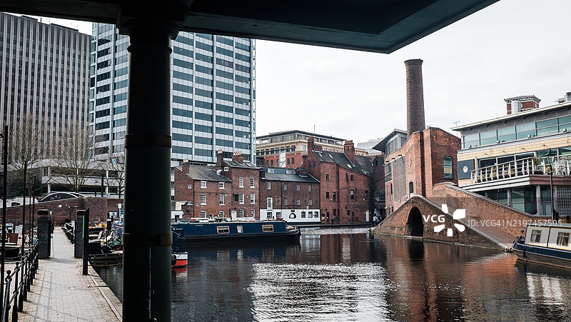伯明翰气街盆地运河景观图片素材