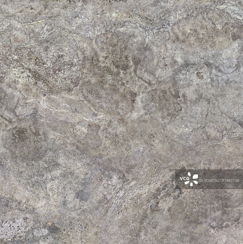 灰色石灰华自然石材纹理背景。大约6英尺乘6英尺的区域。图片素材
