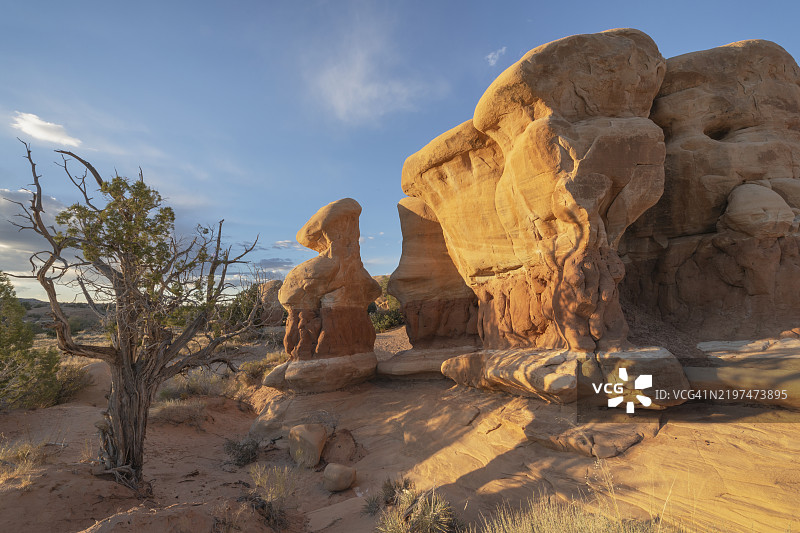 魔鬼花园大阶梯-埃斯卡兰特国家纪念碑图片素材